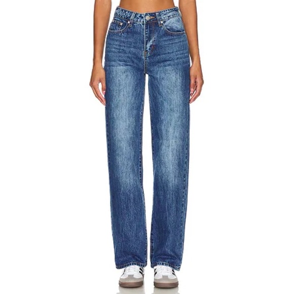 NWT Free People Relaxed Straight Slouch Jeans Denim Dark Wash Blue 26 - Picture 12 of 15